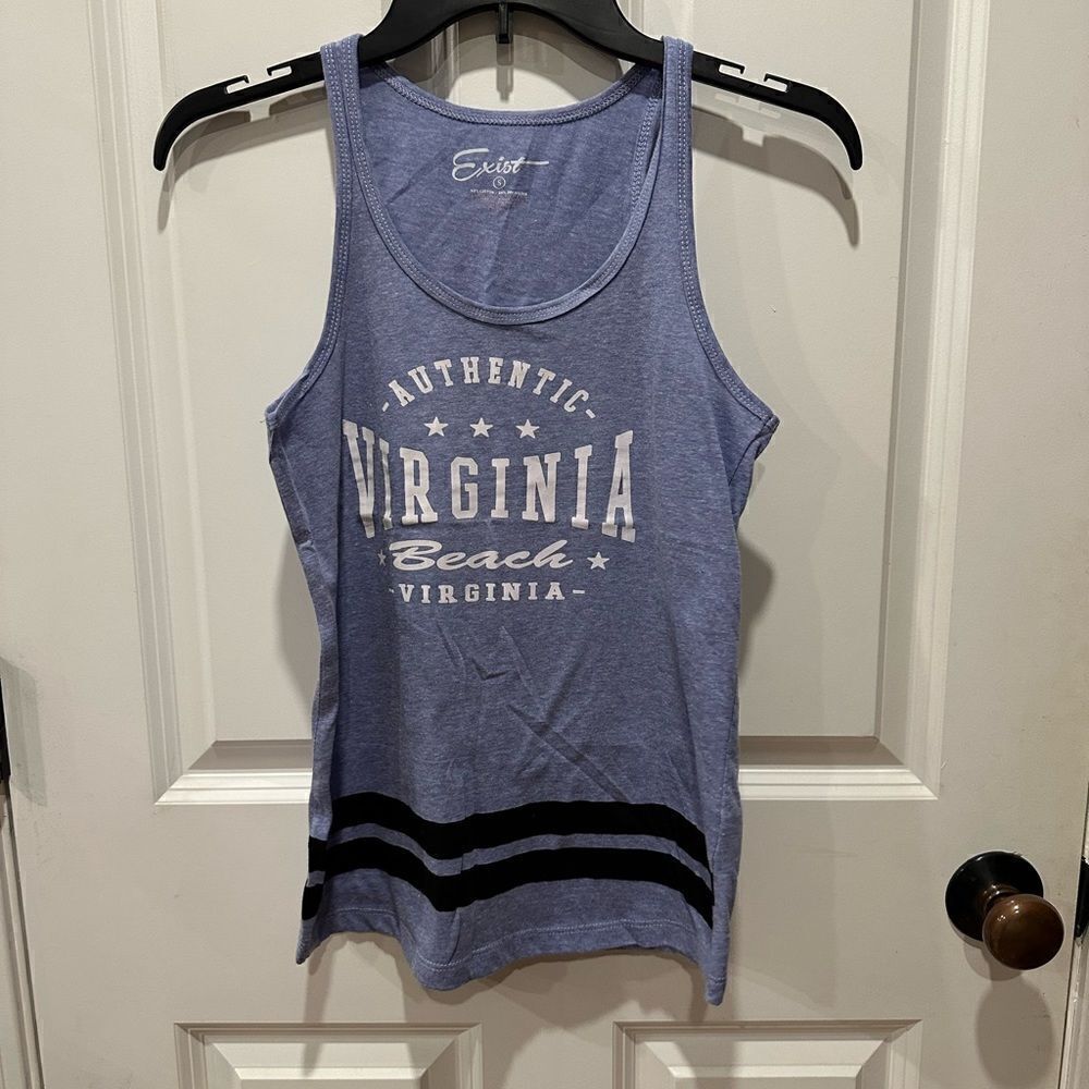 Exist small blue tank top sleeveless summer shirt